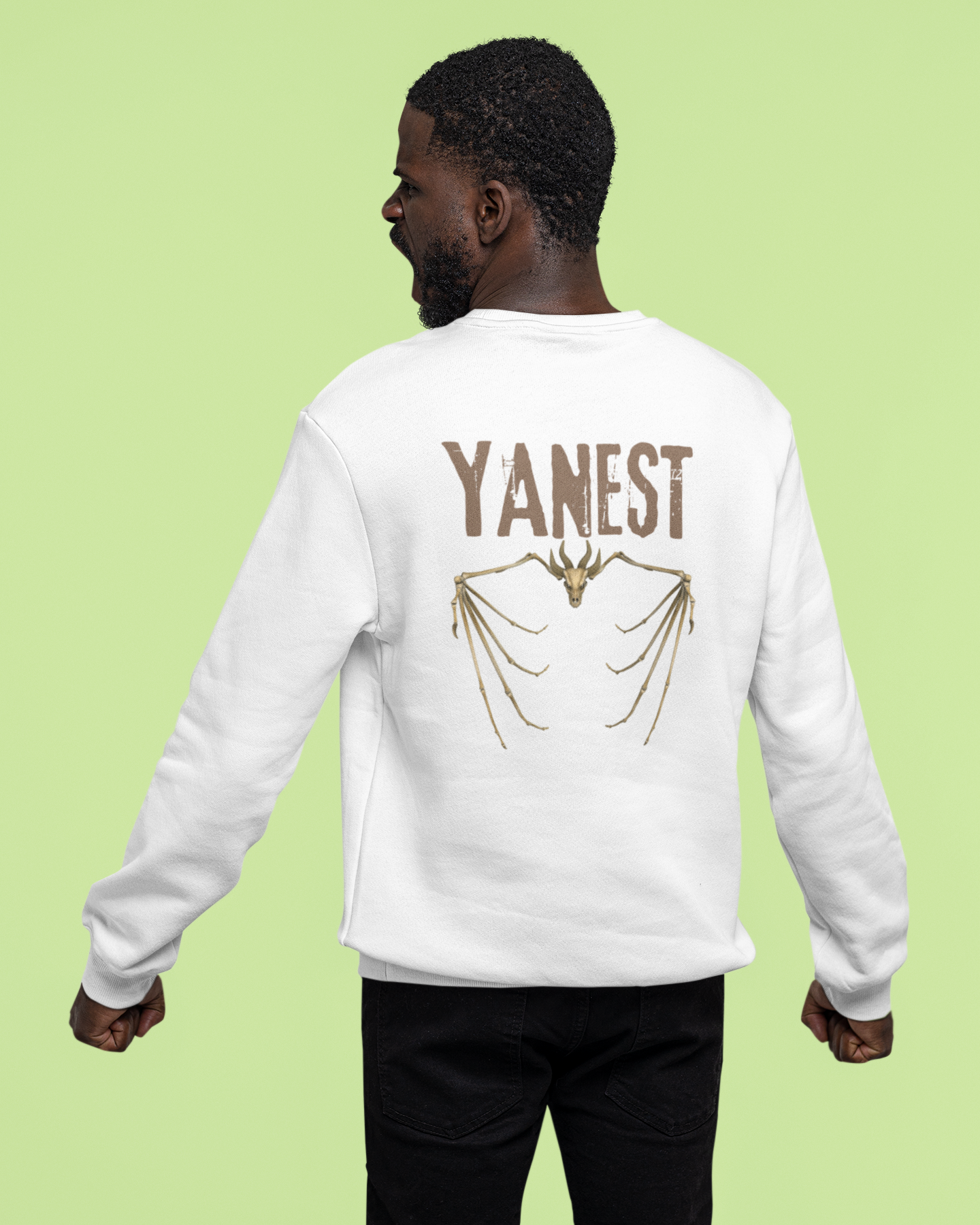 Bone Wings by YANEST Oversized Sweatshirt