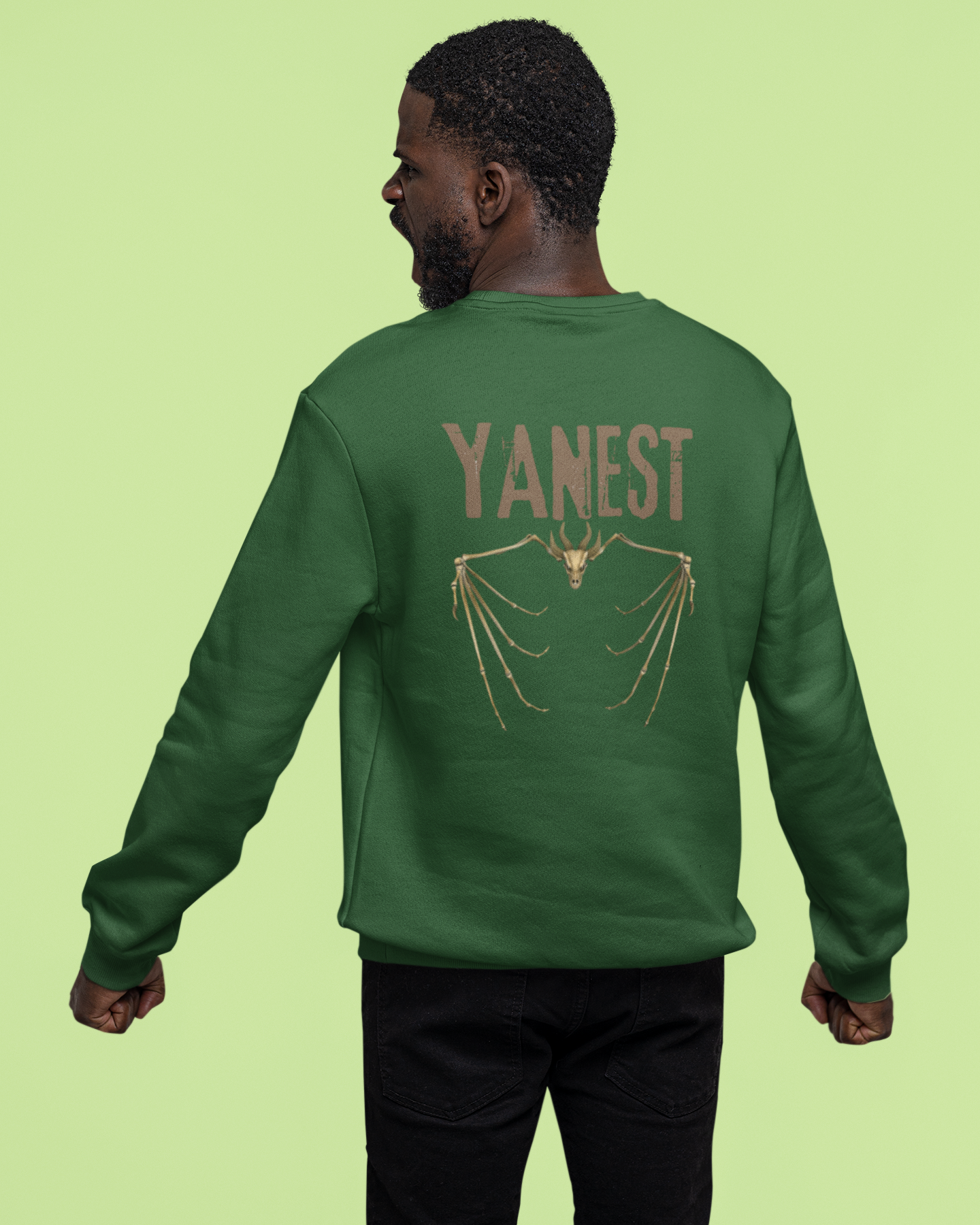 Bone Wings by YANEST Oversized Sweatshirt